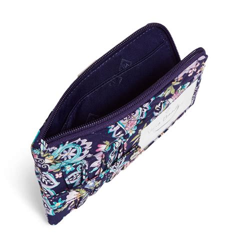 vera bradley iconic rfid ultimate card case in lavender meadow|Vera Bradley crossbody wallet.